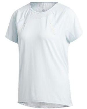 adidas (Wmns) Heat.Rdy Tee Running Sports Short Sleeve - Blue