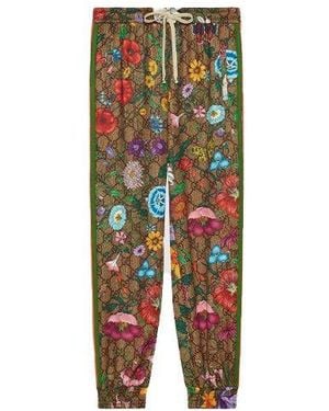 Gucci (Wmns) Flora Gg Supreme Pattern Track Pants - Green