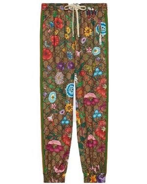 Gucci (Wmns) Flora Gg Supreme Pattern Track Trousers - Green