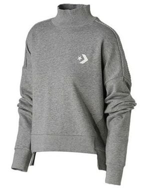 Converse (Wmns) Knit Mock Neck Sweatshirt - Grey
