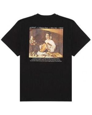 Off-White c/o Virgil Abloh Fw21 Caravaggio Painting Short Sleeve Loose Fit - Black