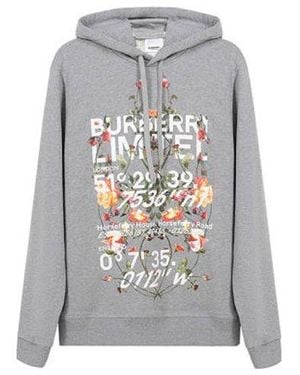 Burberry Ss21 Pullover Hooded Printing Light - Grey