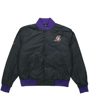 Nike Nba Los Angeles Lakers Basketball Sports Logo Jacket - Blue