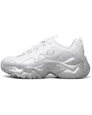 Skechers (Wmns) D Lites 3.0 Low-Top Trainers - White