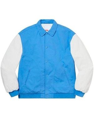 Supreme Twill Varsity Jacket - Blue