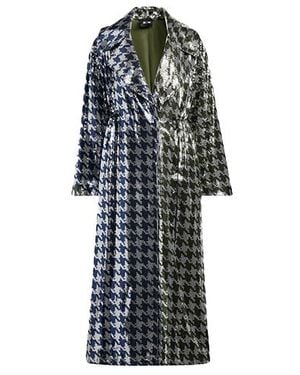 adidas (Wmns) Originals X Ivy Park Long Plaid Sequins Jacket 'Dark Wild Pine Metallic' - Black