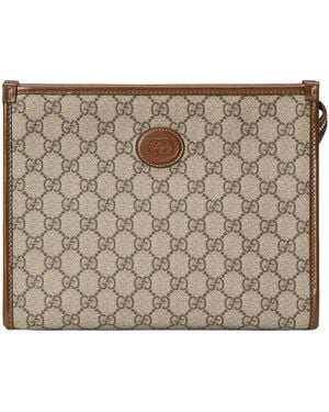 Gucci Beauty Case With Interlocking G Ebony Sugar' - Metallic