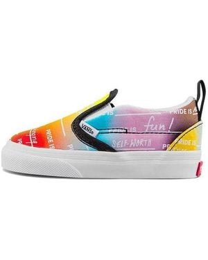 Vans Slip-On Low Tops Casual Skateboarding Shoes Multi-colour - Blue