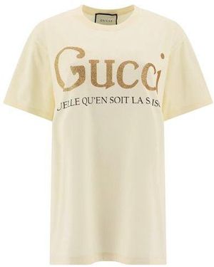 Gucci (Wmns) Flash Printing Short Sleeve - Natural