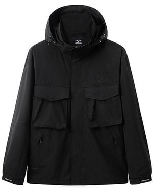 Mizuno Logo Waterproof Jacket - Black