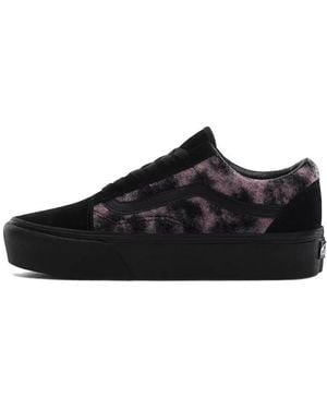 Vans Mix Leopard Old Skool Platform - Black