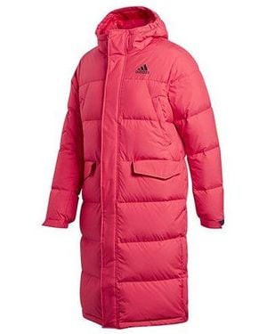 adidas Stay Warm Sports Hooded Down Jacket - Red