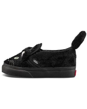 Vans (Td) Slip-On Velcro 'Cat' - Black