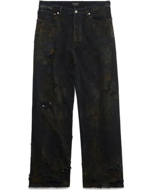 Balenciaga Super Destroyed Baggy Trousers - Black