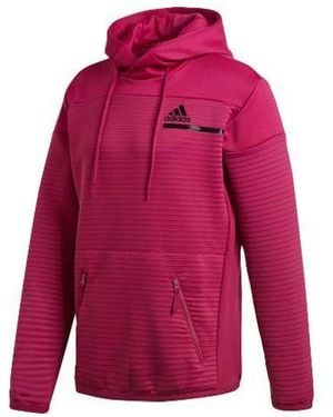 adidas Mzne Coldrdy Po Sports Pullover Hoodie - Red