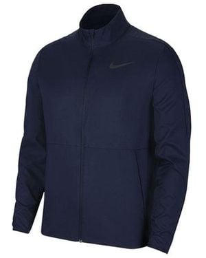 Nike Dri-Fit Woven Training Casual Sports Jacket Obsidian - Blue