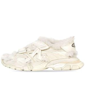 Balenciaga (Wmns) Track Sandals 'Fake Fur' - Natural