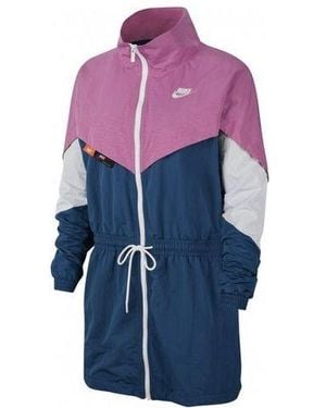 Nike (Wmns) As W Sportswear Icn Clsh Track Jkt Jacket Cosmic Fuchsia - Blue