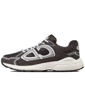 Dior B30 Trainer Black Mesh And Technical Fabric - White