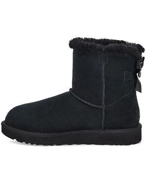 UGG (Wmns) Mini Bailey Brooch Fleece Lined - Black