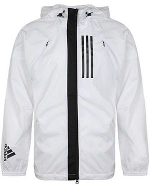 adidas W.N.D Windproof Breathable Hooded Track Jacket - Blue