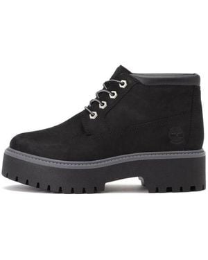 Timberland (Wmns) Stone Street Premium Platform Waterproof Chukka Boots Nubuck' - Black