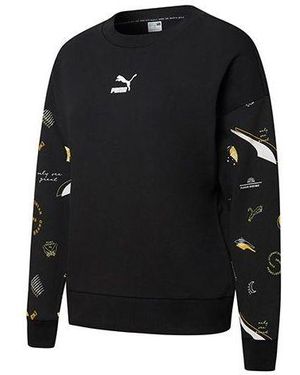 PUMA (Wmns) Formstripe Aop Crewneck Round-Neck Sweatshirtblack