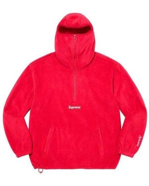 Supreme X Polartec Facemask Half Zip Pullover - Red