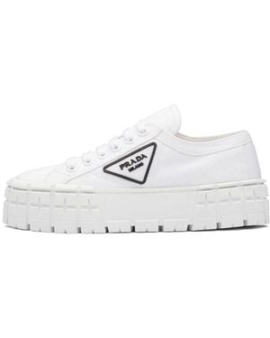 Prada (Wmns) Double Wheel Re-Nylon Gabardine Trainers - White