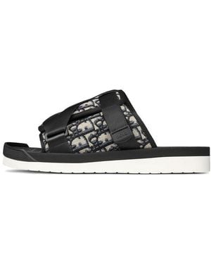 Dior Alpha Oblique Slippers - Black