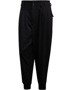adidas Y-3 Classic Refined Wool Cuff Trousers - Black
