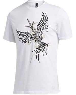 adidas Printed Crew Neck Short Sleeve - White