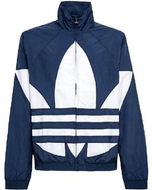 adidas Originals Large Logo Zipper Sports Jacket - Blue