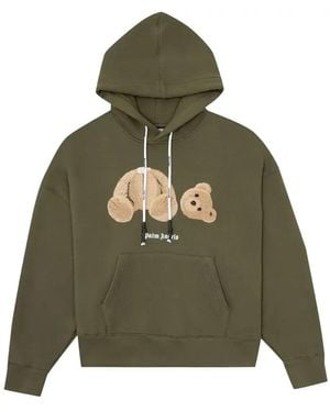 Palm Angels Ss21 Bear Hoodie 'Military' - Green