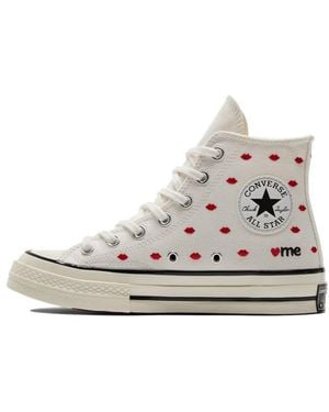 Converse Chuck 70 Embroidered Lips High 'Love Me - White
