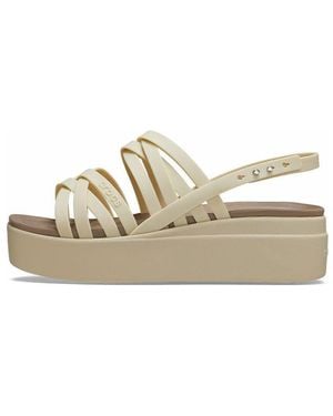 Crocs™ Brooklyn Strappy Low Wedge - Natural