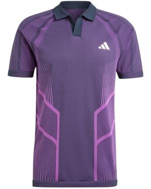 adidas Tennis Pro Seamless Aeroready Freelift Polo Shirt Asia Sizing - Purple