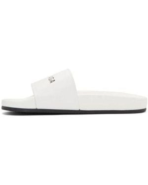 Balenciaga Classic Logo Slide - White