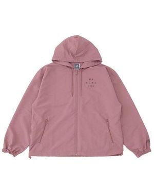New Balance (Wmns) Iconic Collegiate Woven Jacket 'Rosewood' - Purple