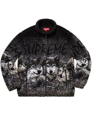 Supreme Wolf Fleece Jacket - Black