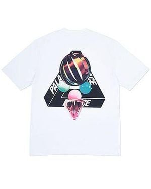 Palace Sans Ferg T-Shirt Glasses Back Logo Short Sleeve - Blue