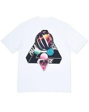Palace Sans Ferg T-Shirt Glasses Back Logo Short Sleeve - Blue