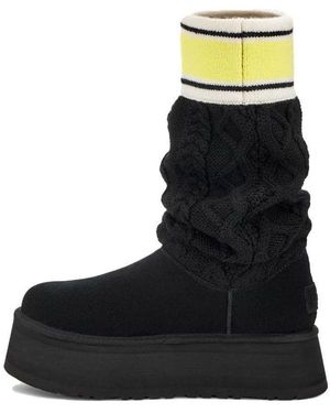 UGG (Wmns) Classic Sweater Letter Boot - Black