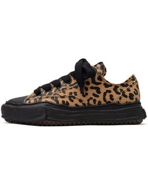Maison Mihara Yasuhiro Peterson Og Sole Leopard Canvas Low-Top Trainer - Black
