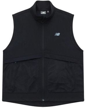 New Balance Nb Logo Woven Vest - Blue