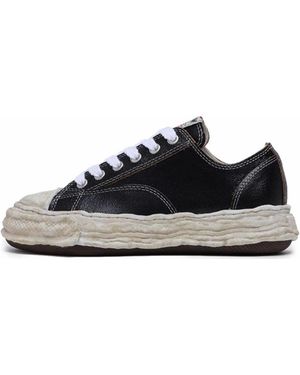 Maison Mihara Yasuhiro Peterson23 Og Sole Cracking Leather Low - Black