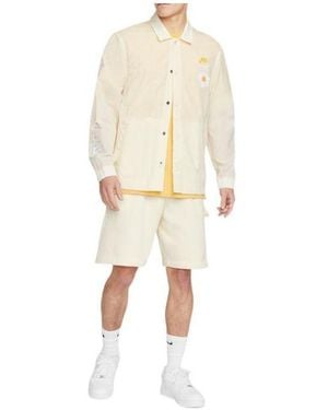 Nike Retro Embroidered Daisy Long Sleeves Autumn Coconut Milk Shirt - Natural
