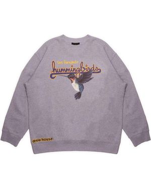 Drew House Hummingbirds Crewneck Sweatshirt 'Heather' - Purple