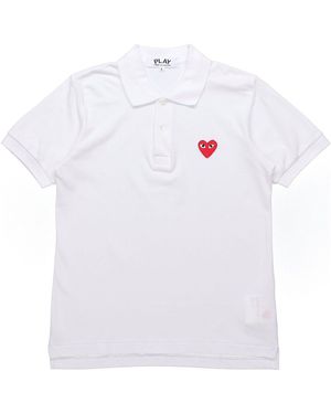 COMME DES GARÇONS PLAY (Wmns) Polo Emblem - White
