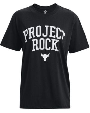 Under Armour Project Rock Heavyweight Campus T-Shirt - Black